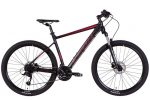Dviratis AL 27.5" Leon XC-80 AM Hidraulinis užraktas HDD rėmas - 20" juodas su raudonais rėmeliais (m) 2022