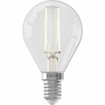 LED lemputė E14 - CALEX - BALL P45 - Tiesus filamentu - 3,5 W - 250 lm - 2700 K - Reguliuojamas intensyvumas - Skaidrus