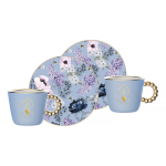 "Bialetti" - "Bridgerton" kolekcijos "Espresso Duo" puodeliai ir padėkliukai