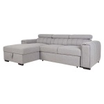 Kairinė kampinė sofa Home4You Odelia LC, pilka