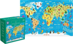 Dėlionė su lipdukais World Map, 250 dalių