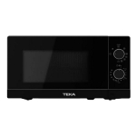 Mikrobangų krosnelė Teka MW FS20 G BK 20L 700W su Grill 1000W 5 Lygiai Mygtukai Juoda