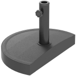 "Outsunny" betoninis skėčių stovas Pusapvalis skėčių laikiklis, skėčių svoris, stovas skėčiams 34/38/48 mm skersmens vamzdžiui, skirtas balkonui, terasai, sodui, juodas, Juoda