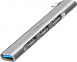 Logilink Usb-c Hub: 1x Usb-a 3.0, 3x Usb-a 2.0, Aliuminio korpusas