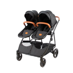 Universalus vežimėlis dvynukams BabyTrold Sibbi, Duo black