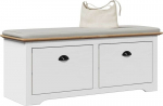 Prie&scaron;kambario suolas bodo baltas ir rudas 114x40x45 cm