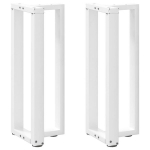 Konsolės stalo kojos t formos 2 vnt baltos 38x25x(72-73) cm