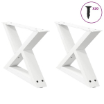 Kavos staliuko kojelės 2 vnt baltos 60x(30-31,3) cm plienas
