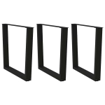 Valgomojo stalo kojos v formos 3 vnt juoda 80x(72-73,3) cm