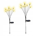 Saulės sodo žibintai Firefly rutuliukai 8LED 2 vnt.