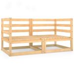 Sodo sofos，Lauko sofa, 2vnt., pu&scaron;ies medienos masyvas CFE11046