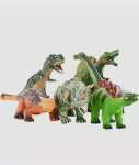 Interaktyvus dinozaurų rinkinys su garso ir &scaron;viesos efektais, 6 vnt.