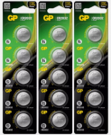 GP elementai CR2032, LITHIUM 3V, 15 vnt