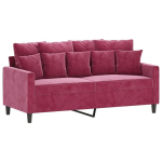 Dvivietė sofa，Poilsio sofa, raudonojo vyno spalvos, 140cm, aksomas CFE21350