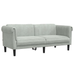 Dvivietė sofa，Poilsio sofa, &scaron;viesiai pilkos spalvos, aksomas CFE14628