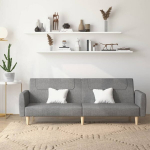 Dvivietė sofa-lova，Poilsio sofa, &scaron;viesiai pilkos spalvos, audinys CFE29599