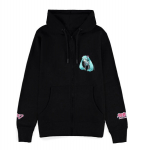 Difuzed Hatsune Miku Zipper Hoodie - Black