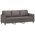 Trivietė sofa，Poilsio sofa, pilkos spalvos, 180cm, dirbtinė oda CFE62820