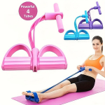 6 Vamzdelių Pasiprie&scaron;inimo Guma su Pedalais ir Rankenomis (mėlyna)