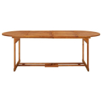 Sodo valgomojo stalas，Lauko stalas, 220x90x75 cm, akacijos medienos masyvas CFE457289