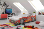 Lova Cars 80x160 cm, raudona