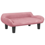 Vaiki&scaron;ka sofa，Vaikų sofa, rožinės spalvos, 70x40x24cm, aksomas CFE16124