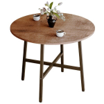 Industrinis kavos staliukas apvalus stalvir&scaron;is kaimi&scaron;ka ruda staliukas loft 80 cm