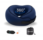 Kelioninė kaklo pagalvė su miego kauke ir ausų kam&scaron;tukais