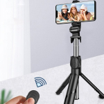 Telefono laikiklis Universalus trikojis stovas ir asmenukių lazda (100 cm) su Bluetooth pulteliu Nordhelios