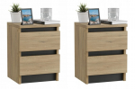 2-jų naktinių staliukų komplektas ComfortCove, rudas