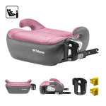 Automobilinė kėdutė Tulano Cabby 30 pink-grey 100-150 cm &ndash; i-Size saugumas, 2in1 funkcija