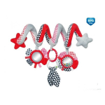 Interaktyvus lovelės/ vežimėlio žaislas spiralė Canpol Babies Zig Zag 68/063, Red