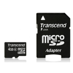 Atminties kortelė telefonui Transcend 4GB microSDHC
