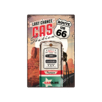 Metalinė plok&scaron;telė 40 x 60 cm, Route 66 Last chance gas station