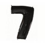 Folijinis balionas Beauty & Charm numeris 7, juodas, 92 cm