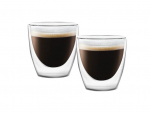Vialli Design espresso puodelis dvigubo stiklo sienelėmis Amo, 80 ml, 2 vnt.