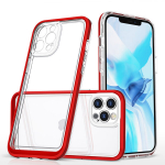 Hurtel Clear 3in1 Case skirtas iPhone 12 Pro Max, raudonas