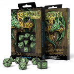 Kauliukų rinkinys Celtic 3D Revised juodos ir žalios spalvos