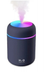 300 ml Ne&scaron;iojamas H2O drėkintuvas, mini oro drėkintuvas , ultragarsinis difuzeris, USB, juodas