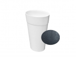 Praustuvas su koja Besco Uniqa Glam Graphite, su Klik-klak White