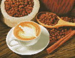 Deimantinė mozaika su rėmeliu TM Varvikas Cup of Coffee LE012e 30x40 cm