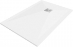 Stačiakampis du&scaron;o padėklas Mexen Stone+ su sifonu, White, 90x70,80 cm