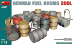 Klijuojamas modelis MiniArt 49002 German Fuel Drums 200L 1/48