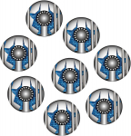 Dviračio ratų at&scaron;vaitai Laser Dyto, juodi