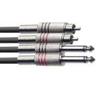 Stagg, RCA, 2 x Jack Stereo 6.3 mm, 60 cm