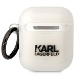 Karl Lagerfeld KLA2HNCHTCT Airpods 1/2 dangtelio skaidrus Ikonik Choupette