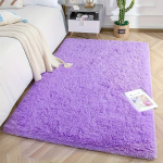 Violetinis ilgaplaukis pliu&scaron;inis kilimas, 31,49 * 70,86 colio / 80 * 180 cm