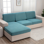 Elastingas boho stiliaus sofos užvalkalas,  &Scaron;viesiai mėlynas