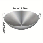 Nerūdijančio Plieno Wokas Su Rankenomis, Virtuvės Indas., 34 cm (13,39)