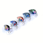 5vnt Rankų Dažyti Crankbait Žvejybos Masalai Rinkinys, 5vnt